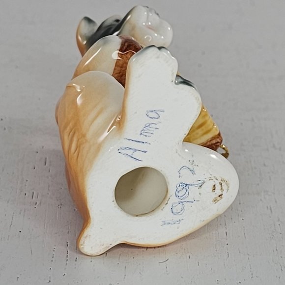 Vintage Boxer Dog Playing Accordion Christmas Ornament Bone China - Picture 8 of 9